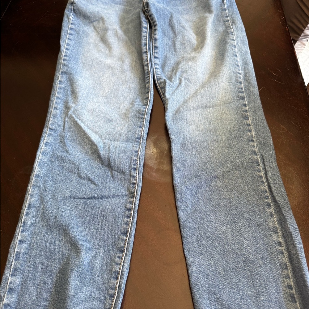 High Rise Straight Denim Jeans